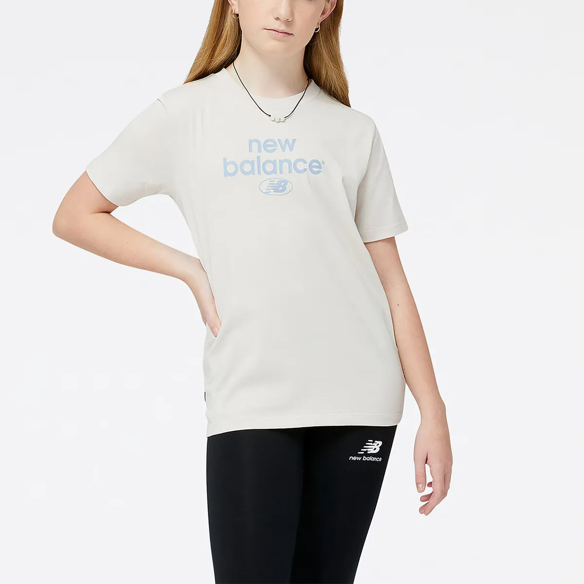 

Essentials New Balance Детская футболка, цвет Crudo