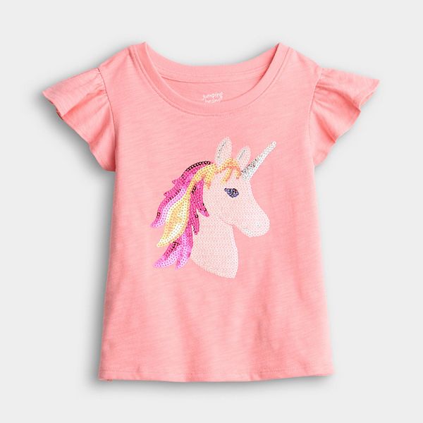 

Футболка для девочки с декоративными вставками Jumping Beans, Unicorn Coral