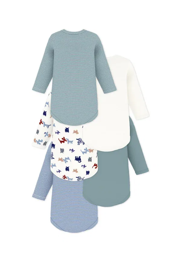Набор из 5 боди Petit Bateau, разноцветный — фото 2