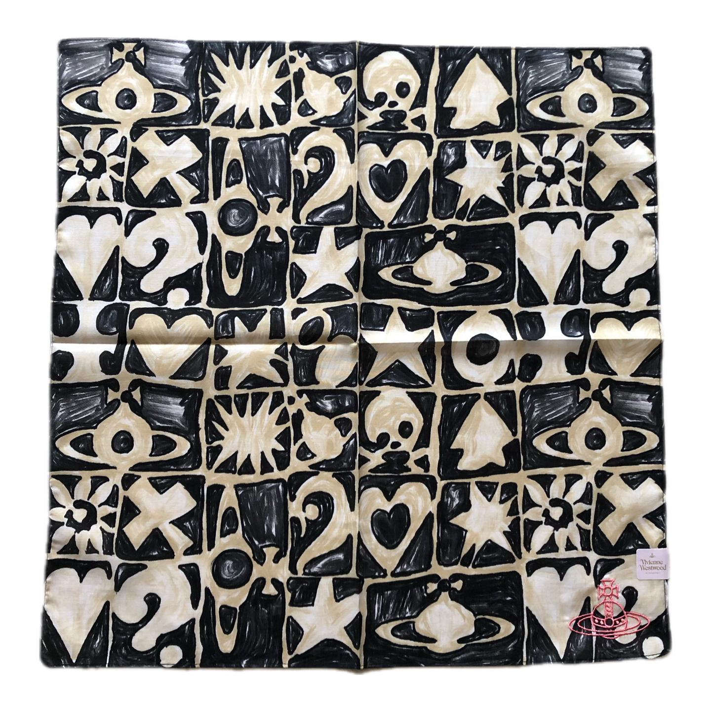 

Vivienne Westwood Хлопковый шелковый шарф унисекс черный, Black