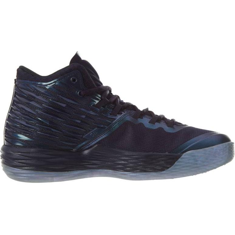 Jordan Melo M13 нескользящие противоударные баскетбольные кроссовки mid top для детей темно-фиолетовые подростковые — фото 3