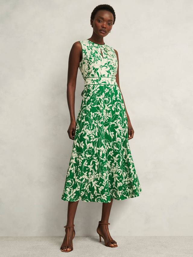 

Миниатюрное платье а-силуэта в цветочек от мэдди Hobbs, цвет Green Cream