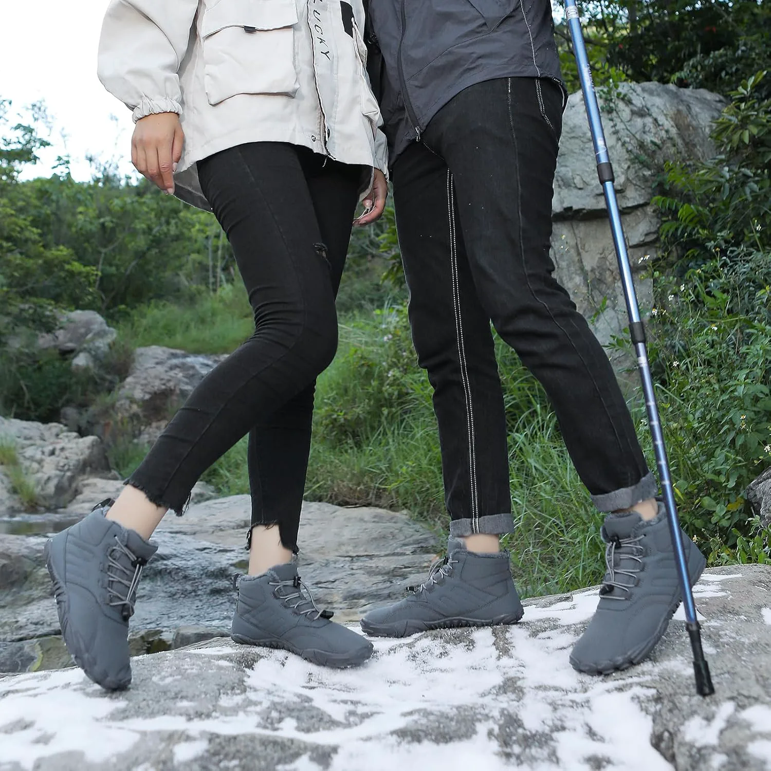 Зимние ботинки Peakfootwear с меховой подкладкой и нескользящей подошвой, серый — фото 3