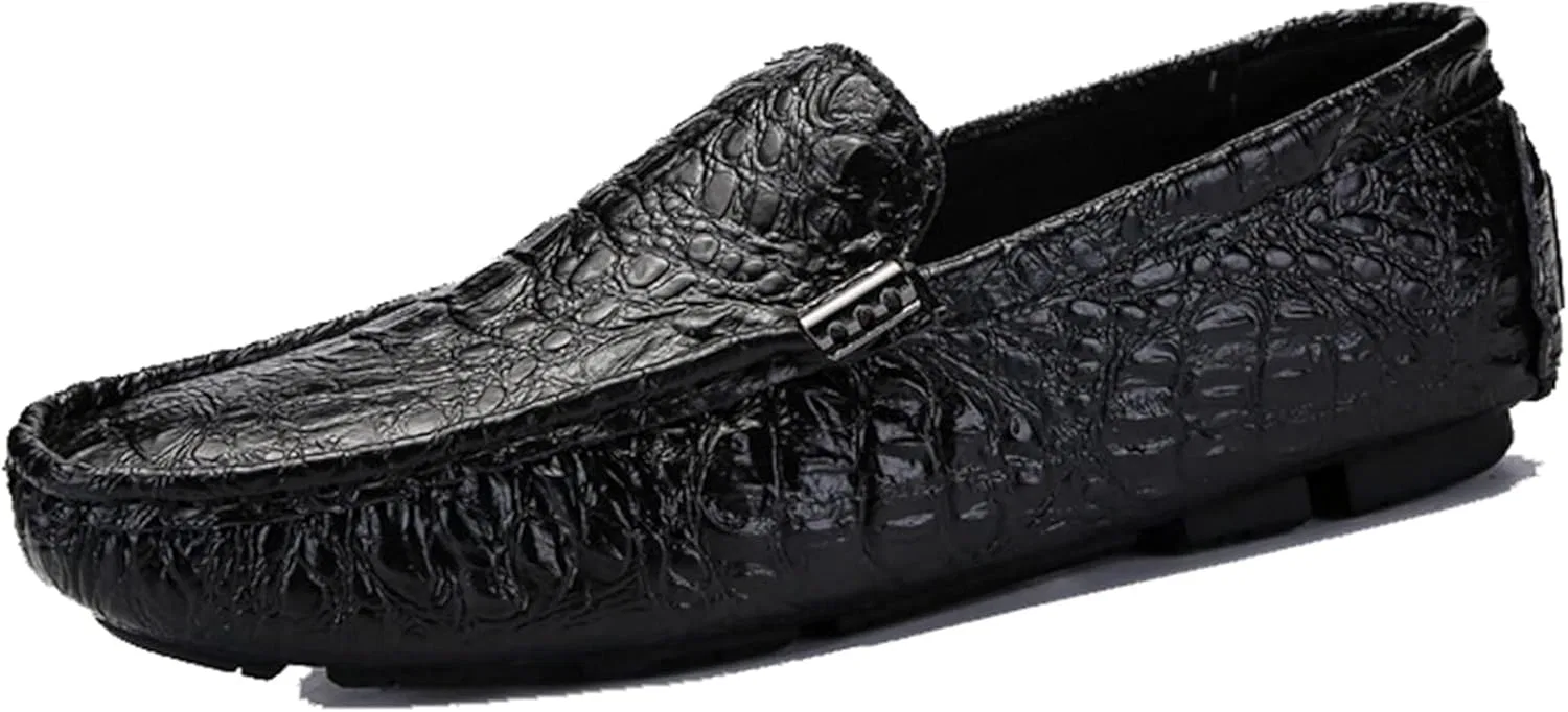 Мужские лоферы из кожи для вождения, Black