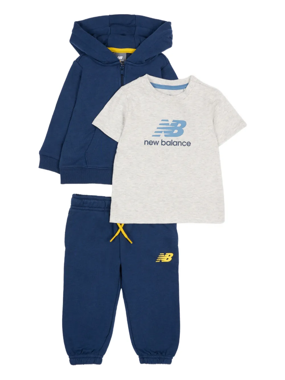 

Спортивный костюм с принтом логотипа (набор из трёх предметов) New Balance Kids, синий