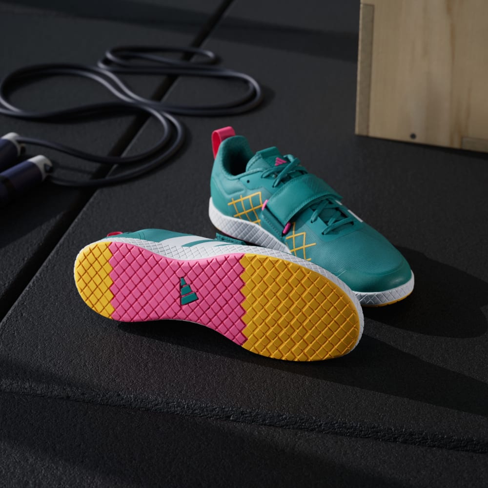 Кроссовки Adidas The Total Weightlifting Shoes, цвет Pure Teal/Cloud White/Lucid Pink — фото 3