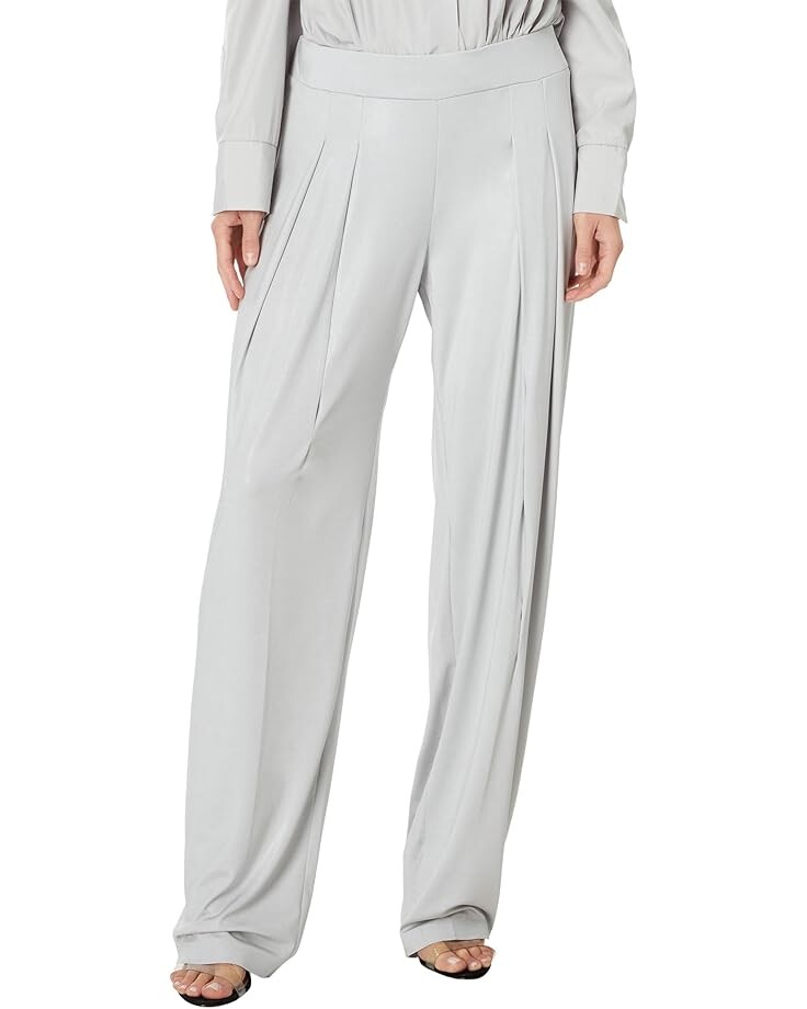 

Брюки Norma Kamali Low Rise Pleated Trouser, цвет Dove