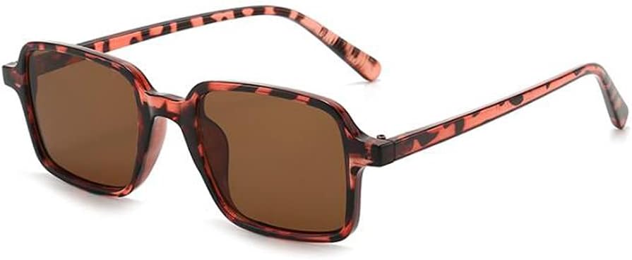 

Солнцезащитные очки в стиле ретро, ​​квадратной формы, с индивидуальностью, для мужчин и женщин, с защитой от УФ-излучения Angelastore, Red Tortoiseshell Frame Tea Flakes