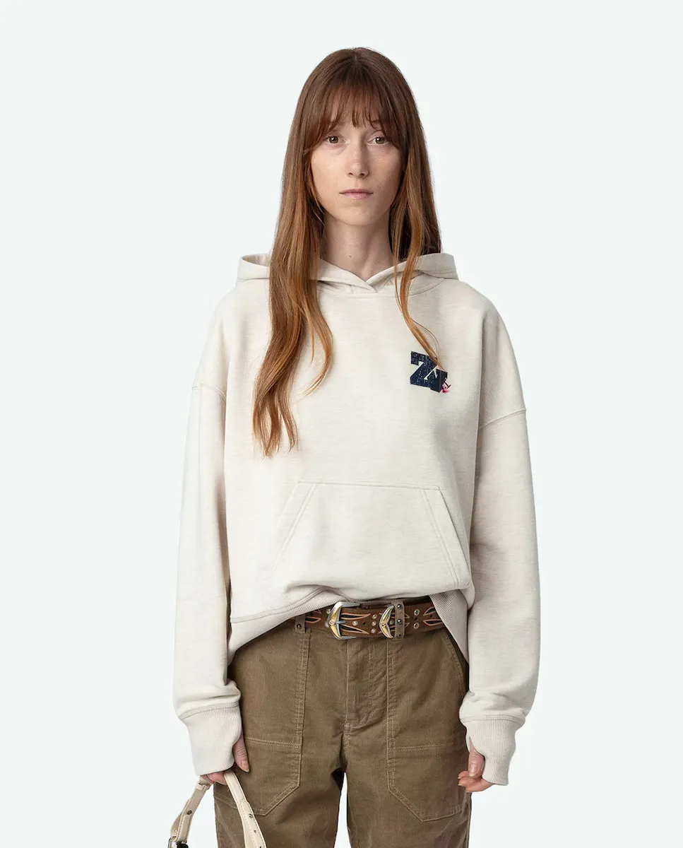 

Женская толстовка Mia со стразами из хлопка Zadig & Voltaire, темно-синий