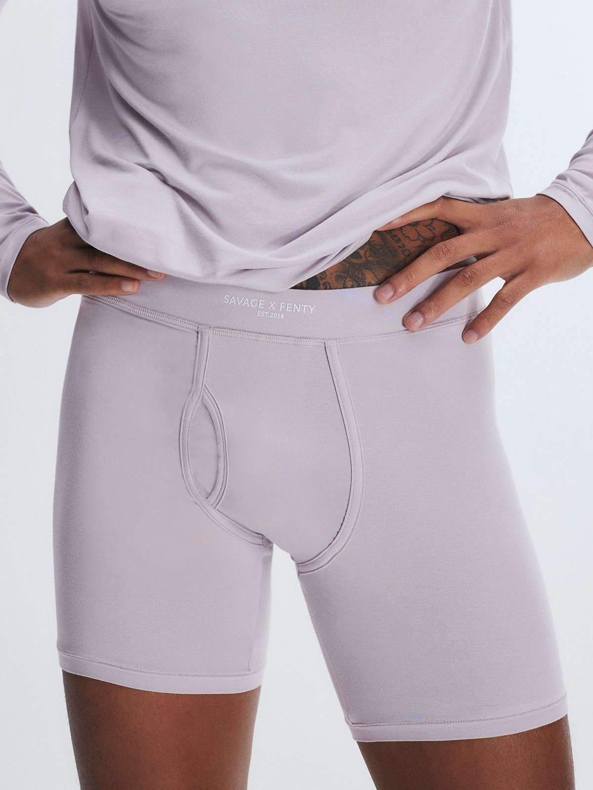 

Трусы боксеры Savage X Fenty Homme Base, цвет Still Grey