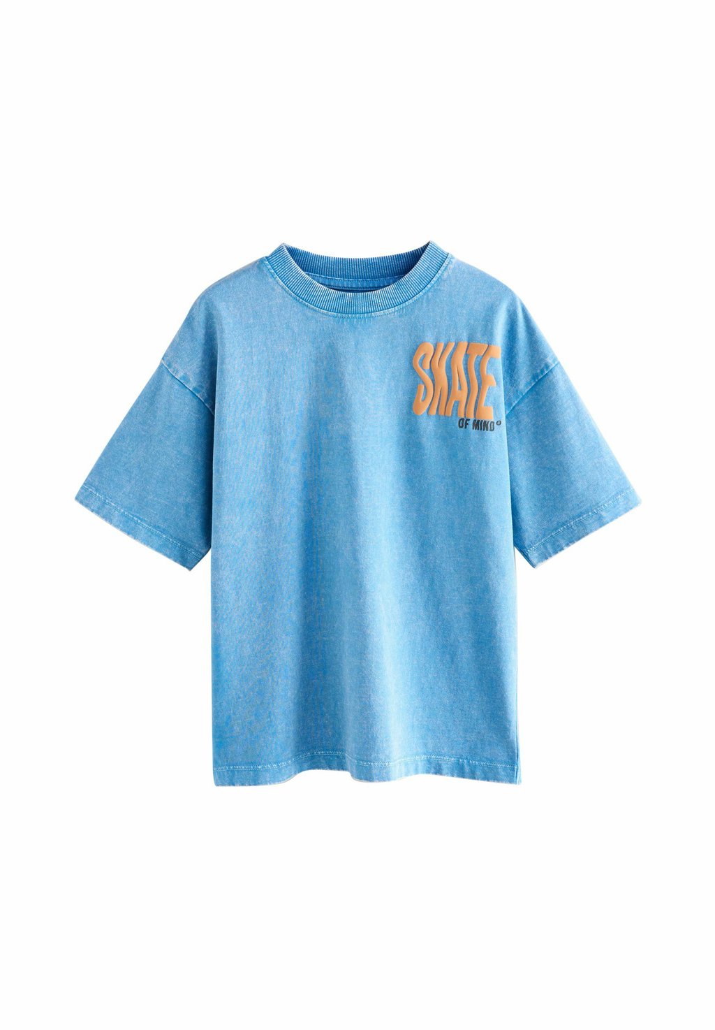 

Футболка с принтом RELAXED FIT WASHED SHORT SLEEVE GRAPHIC Next, синий