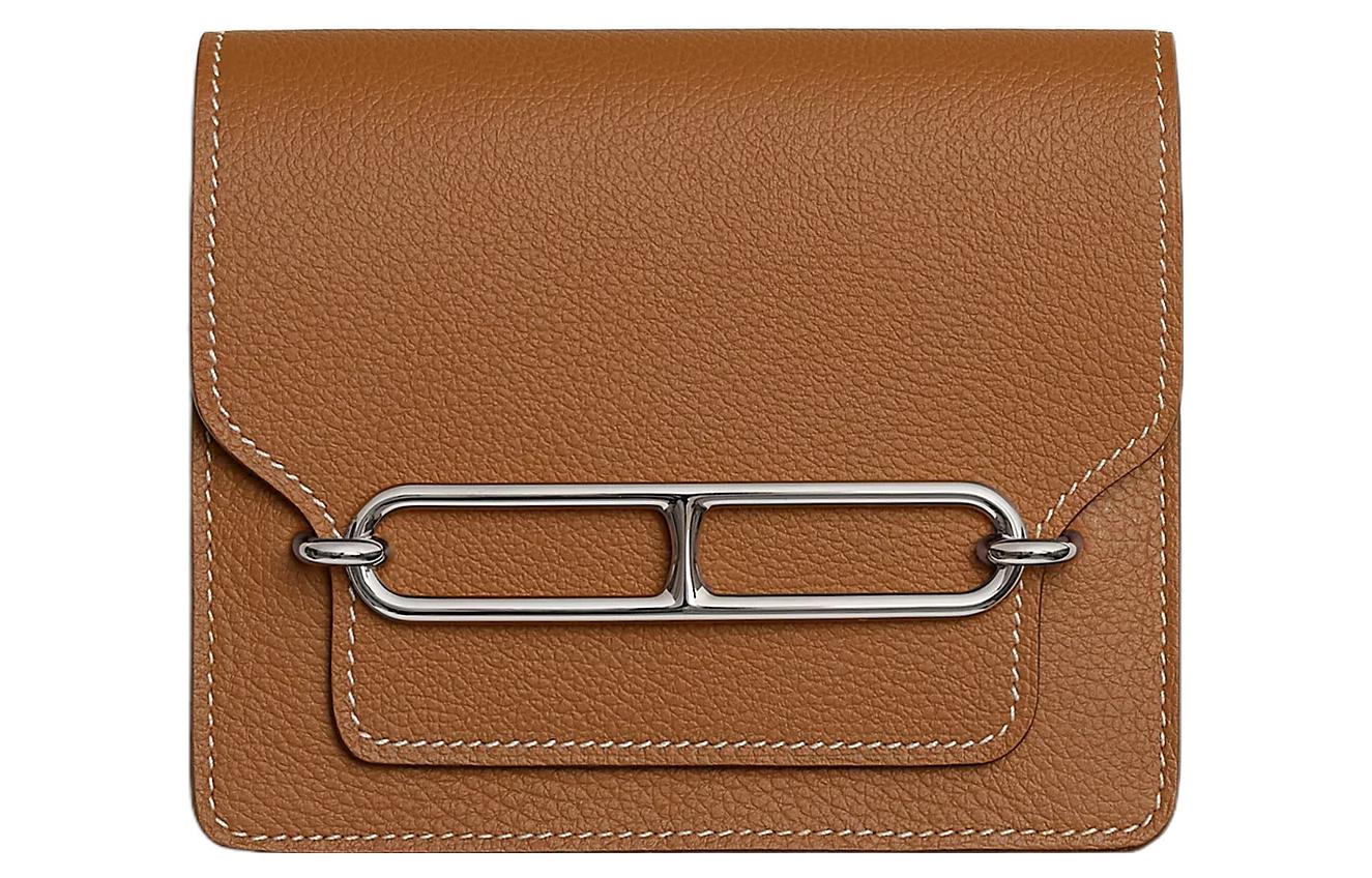 

Рюкзак-кошелек на пояс Hermes Roulis из телячьей кожи Evercolor с пигментной отделкой, цвет золото/лайм