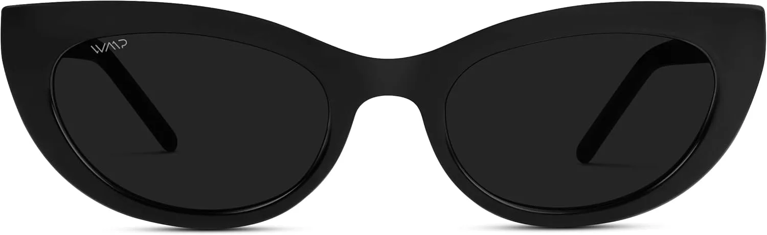 

Женские солнцезащитные очки WearMe Pro «кошачий глаз», ретро-дизайн, элегантная оправа, защита от УФ-излучения, стильные и модные, Glossy Black / Smoke Lens