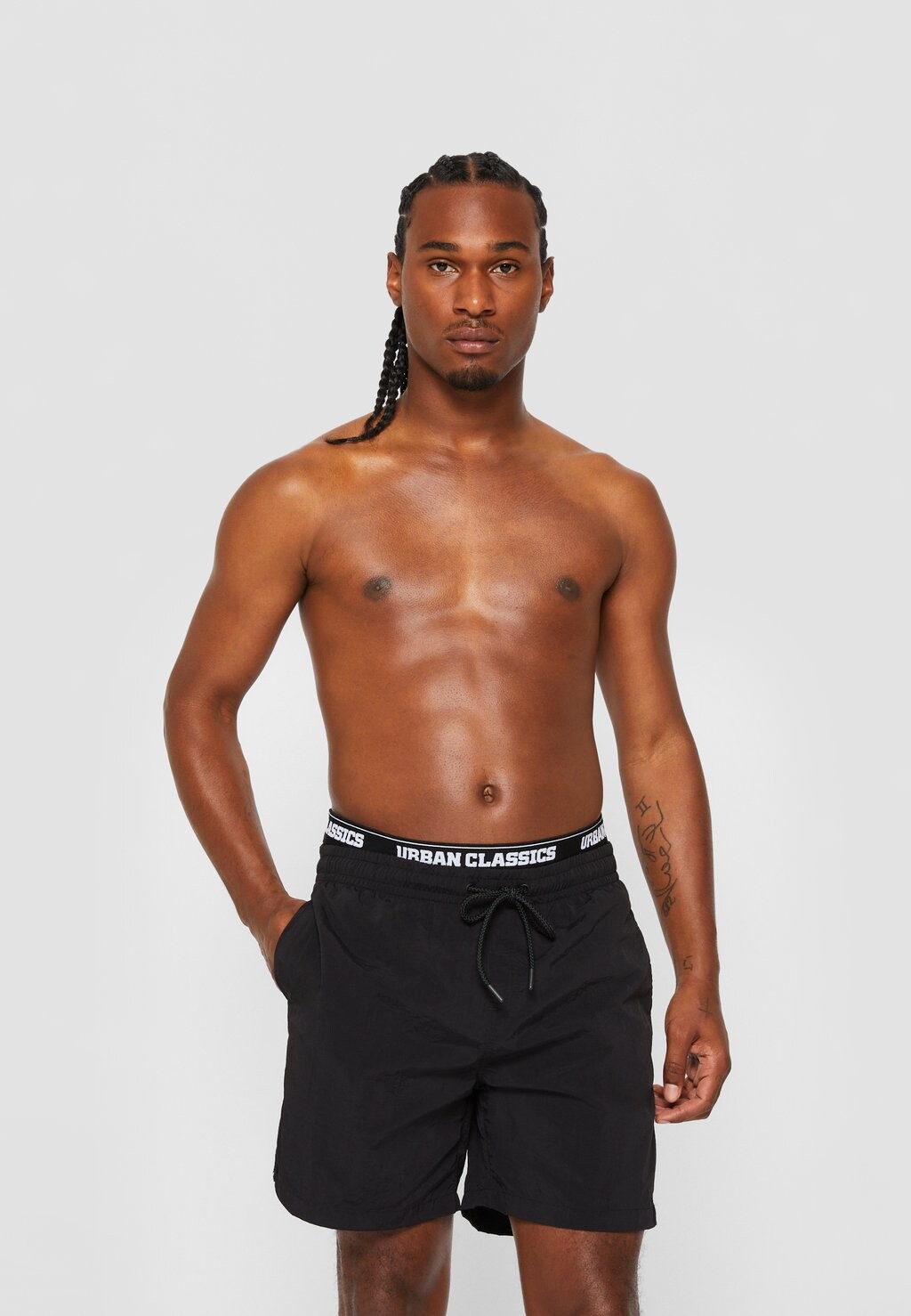 

Шорты для плавания TWO IN ONE SWIM Urban Classics, черный/белый