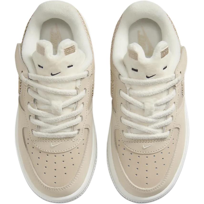 Кроссовки Nike для скейтбординга Air Force 1 Slip Resistant с противоскользящей подошвой, устойчивые к истиранию, с амортизацией, низкие, экрю, детские — фото 4