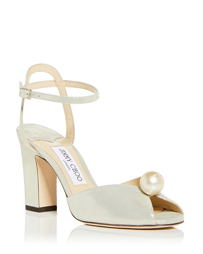 Женские босоножки Sacaria 85 на высоком блочном каблуке Jimmy Choo