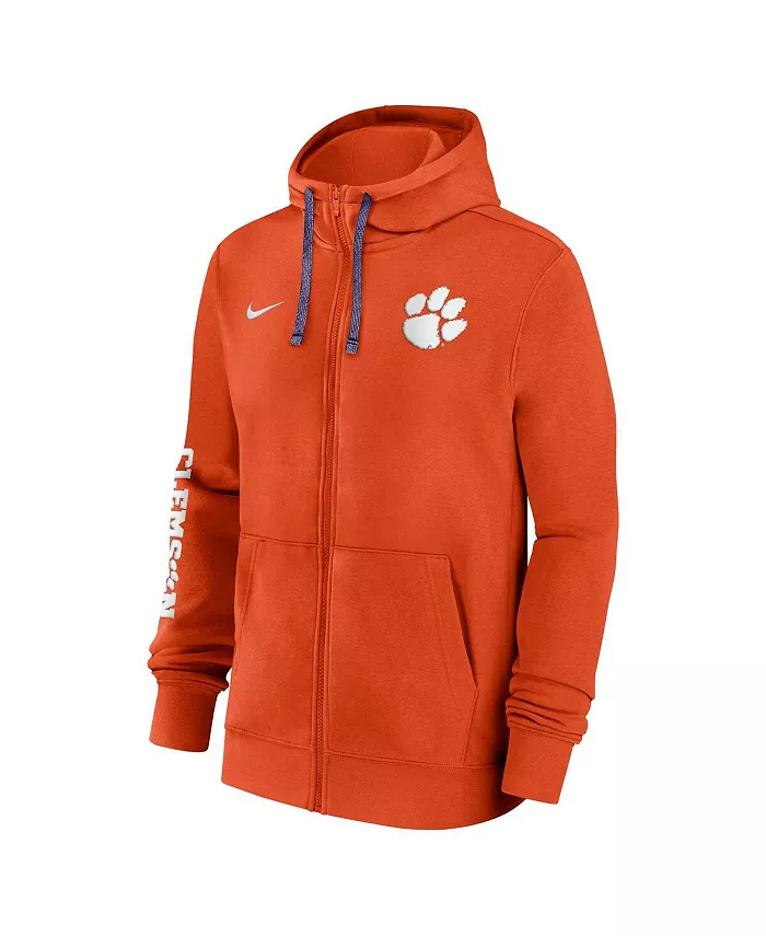 Мужская оранжевая толстовка Clemson Tigers 2024 Sideline с молнией Nike — фото 2