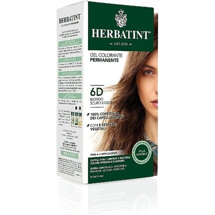 

Краска для волос Herbatint 6D Темно-золотистый блондин