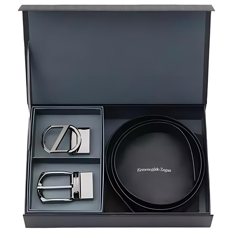 

Кожаный ремень унисекс черный Ermenegildo Zegna