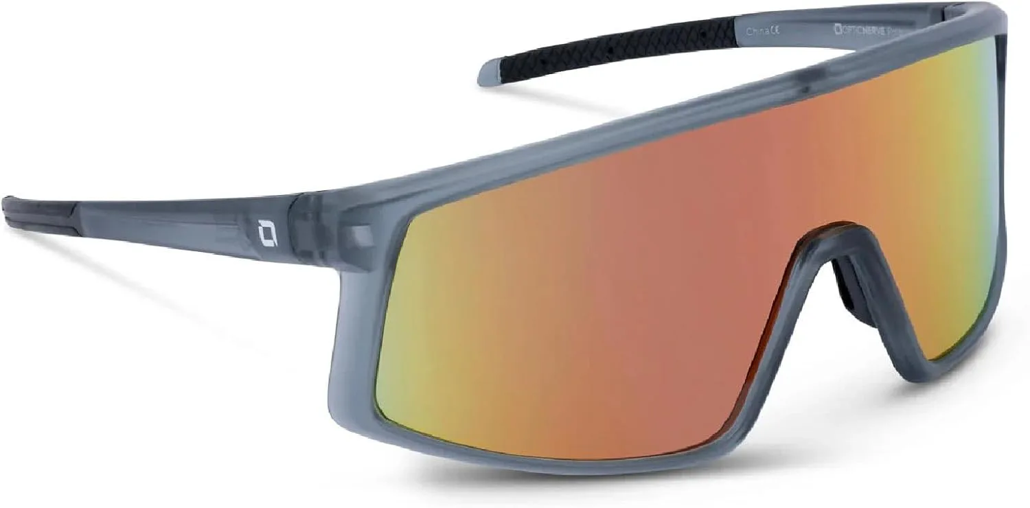 

Поляризованные спортивные солнцезащитные очки Optic Nerve Stone Cat – легкая оправа-щит, защита от УФ-излучения, антибликовое покрытие – унисекс, Matte Crystal Gray