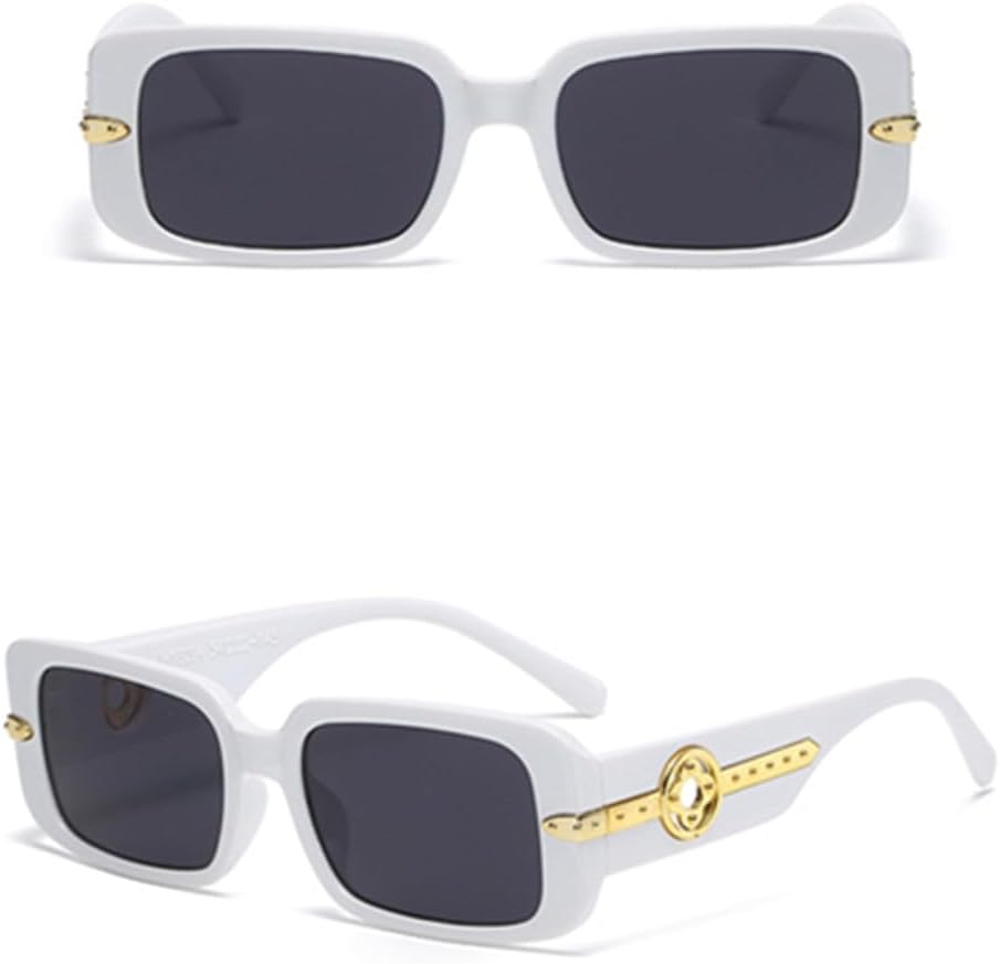 

Двухцветные женские солнцезащитные очки в стиле ретро с металлическим декором и широкими дужками, мужские солнцезащитные очки с защитой от УФ-излучения UV400 LANGSER, White