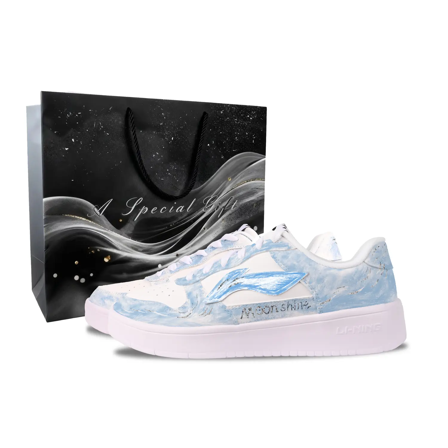 

Плавающие ботинки Li Ning, износостойкие, легкие, с возможностью увеличения роста, низкие, для скейтбординга, унисекс., sky синий (special shopping bag)