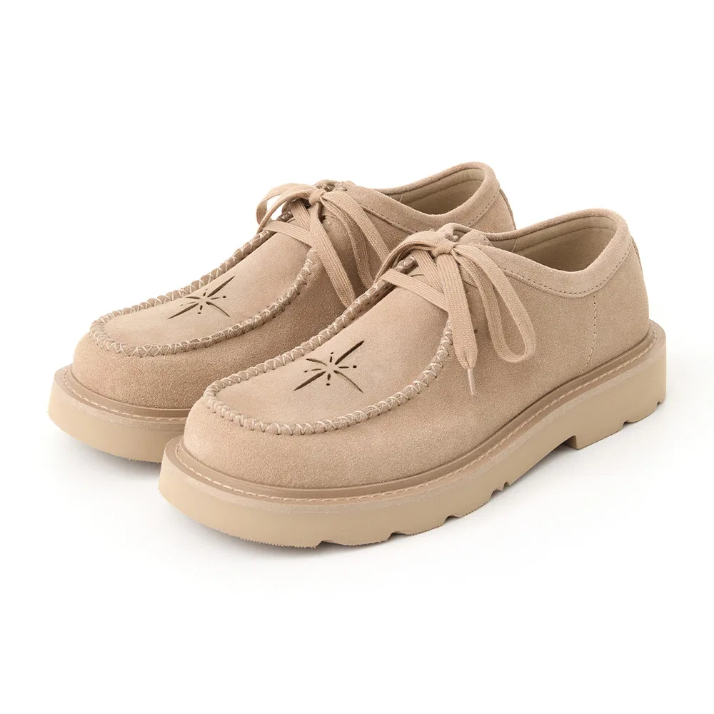 Мужские бежевые лоферы Wallabee в западном стиле от Dnsr