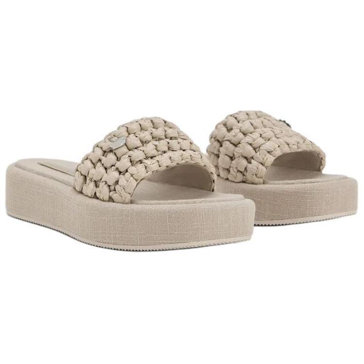 Сланцы на композитной подошве 4 см женские CHARLES&KEITH, меловой белый — фото 2