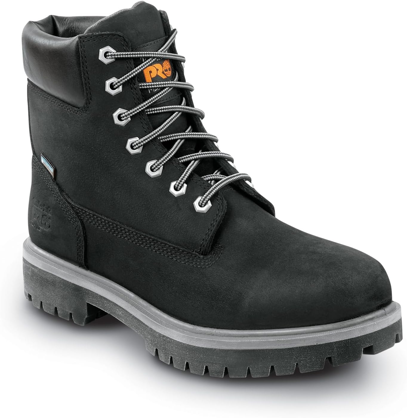 

Timberland PRO мужские 6-дюймовые ботинки Direct Attach MaxTRAX с мягким мысом, водонепроницаемые, утепленные, Black Nubuck/Gray