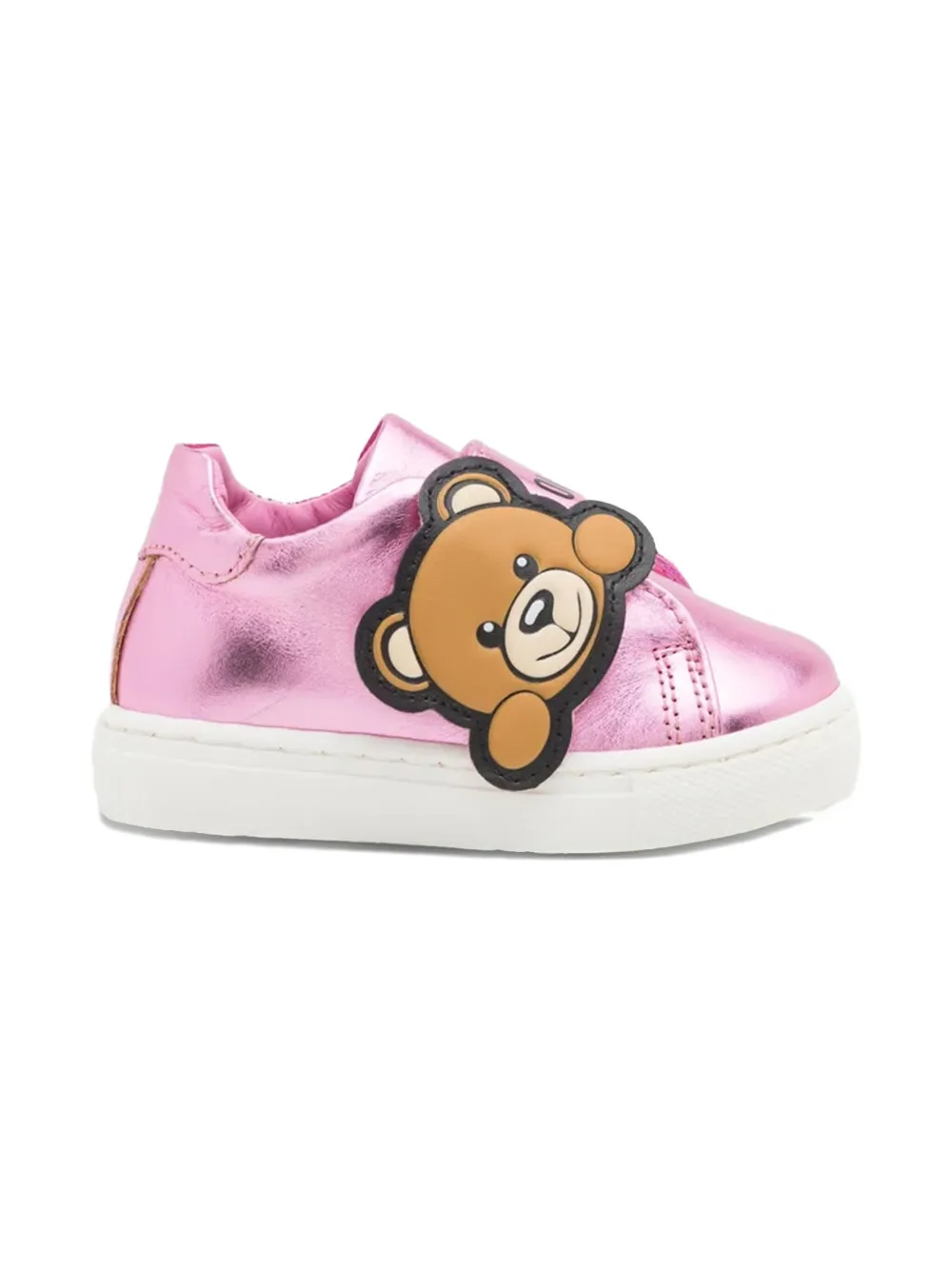 

Кеды с нашивками Teddy Bear Moschino Kids, розовый