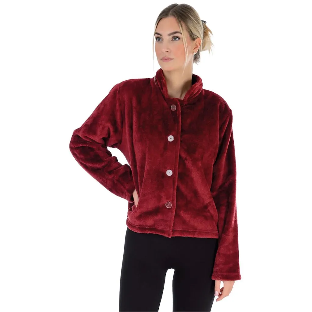 

Женский халат 6603, 1 шт., непревзойденно мягкий Wewo Fashion, бордовый