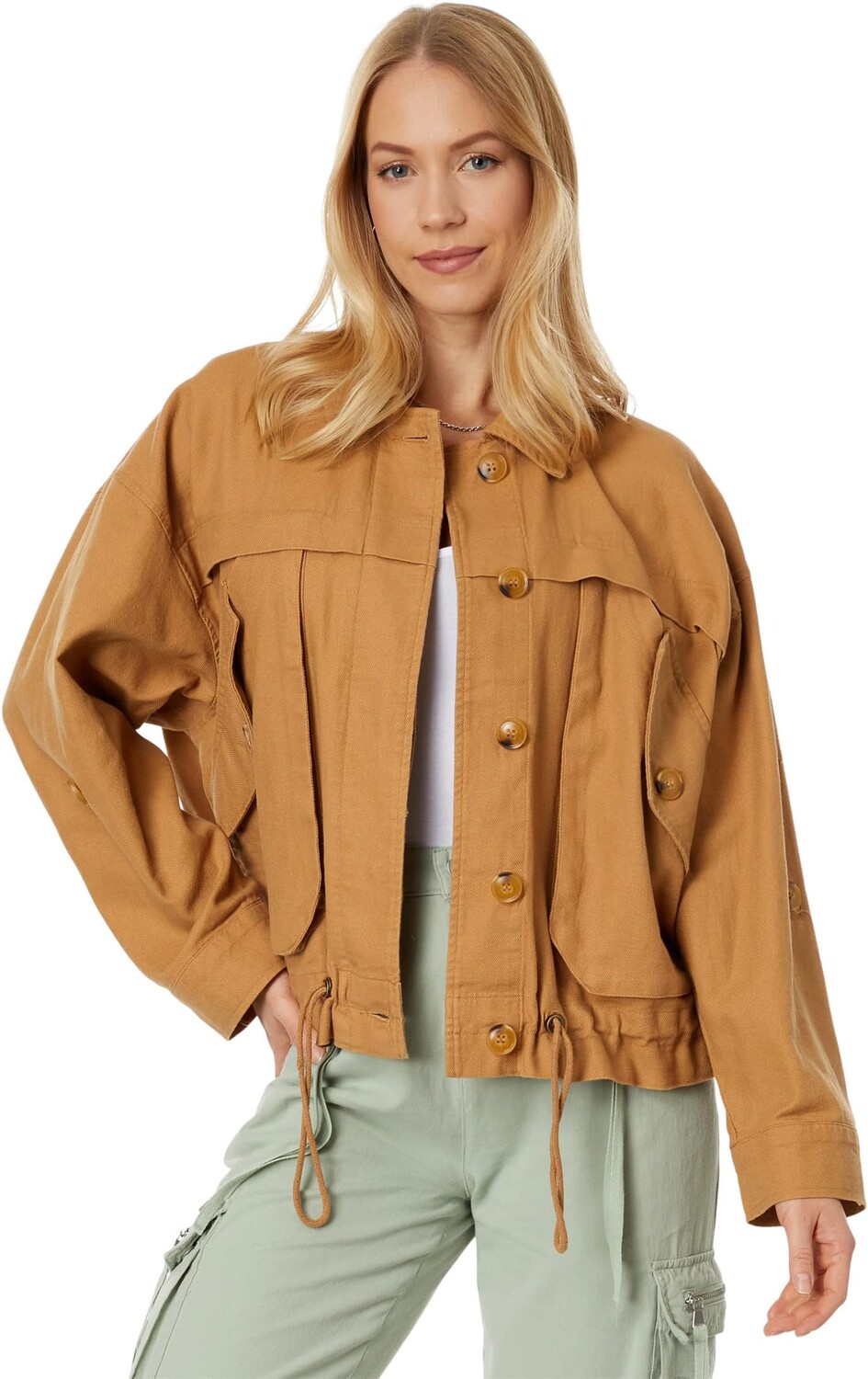 

Куртка Linen Utility Jacket in A Game Blank NYC, цвет Camel