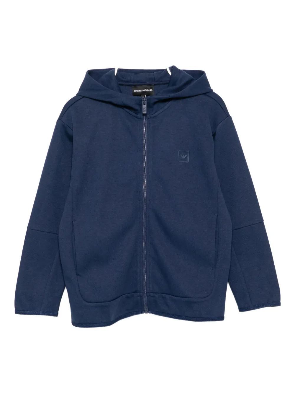 

Толстовка с капюшоном и аппликацией логотипа Emporio Armani Kids, синий