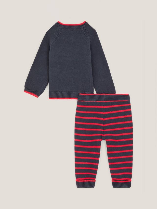 Комплект из джемпера и джоггеров Baby Cotton Guardsman Bear Monsoon, Navy — фото 2
