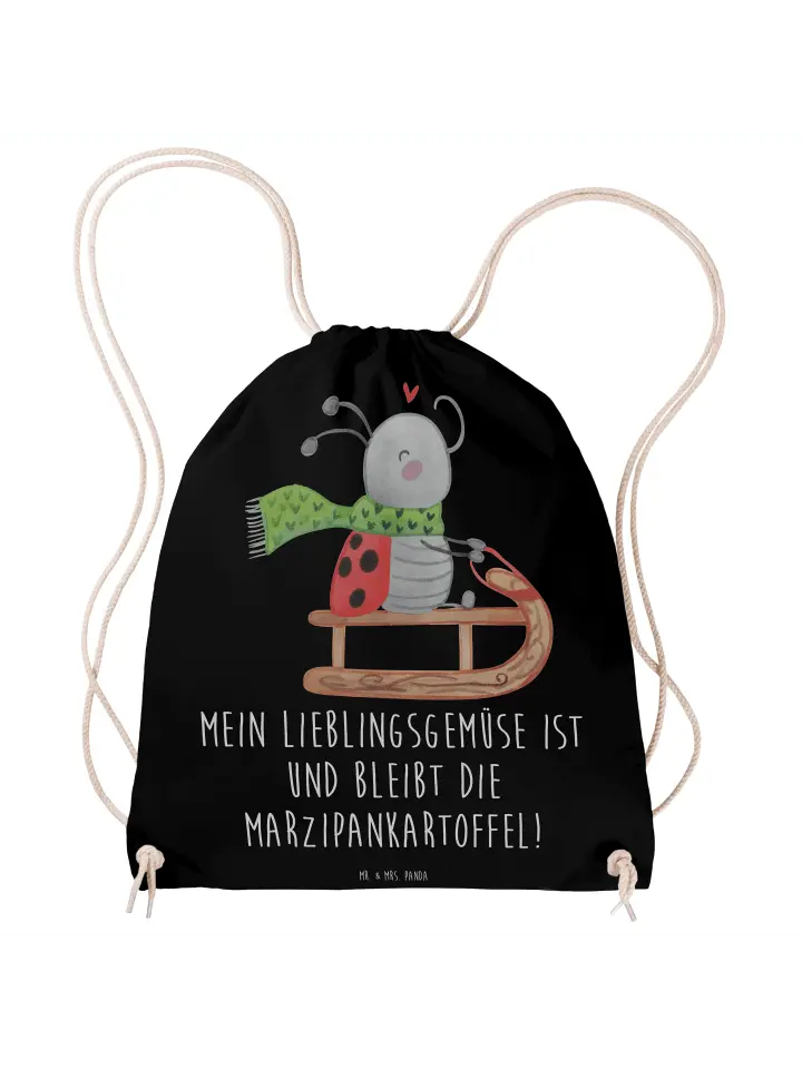 

Спортивная сумка Mr & Mrs Panda Sportbeutel Smörle Rodeln, черный