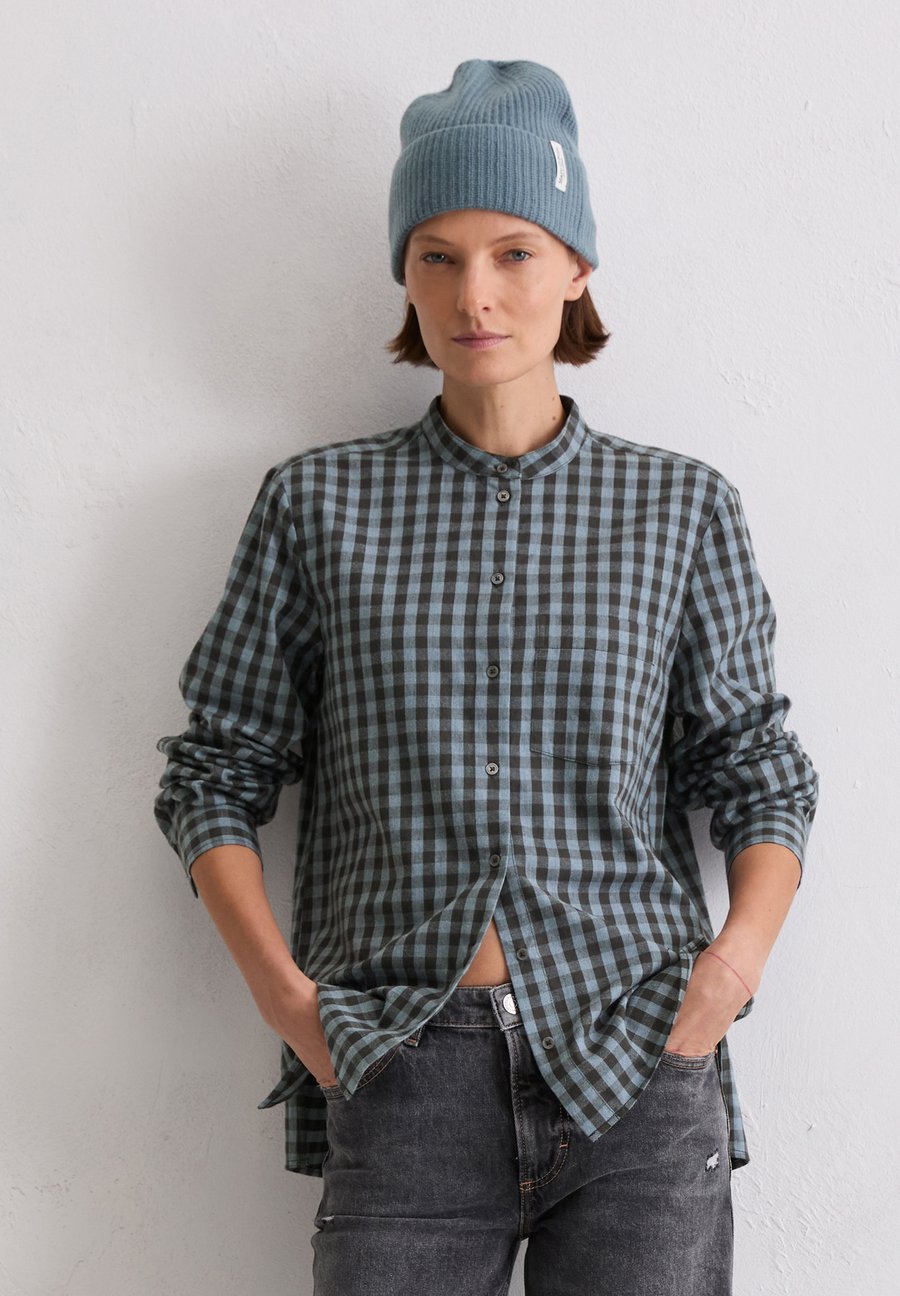 

Блуза Marc O'Polo CASUAL FIT STAND UP COLLAR LONG SLEEVE CHECKS, Multi Slate Blue/Grey