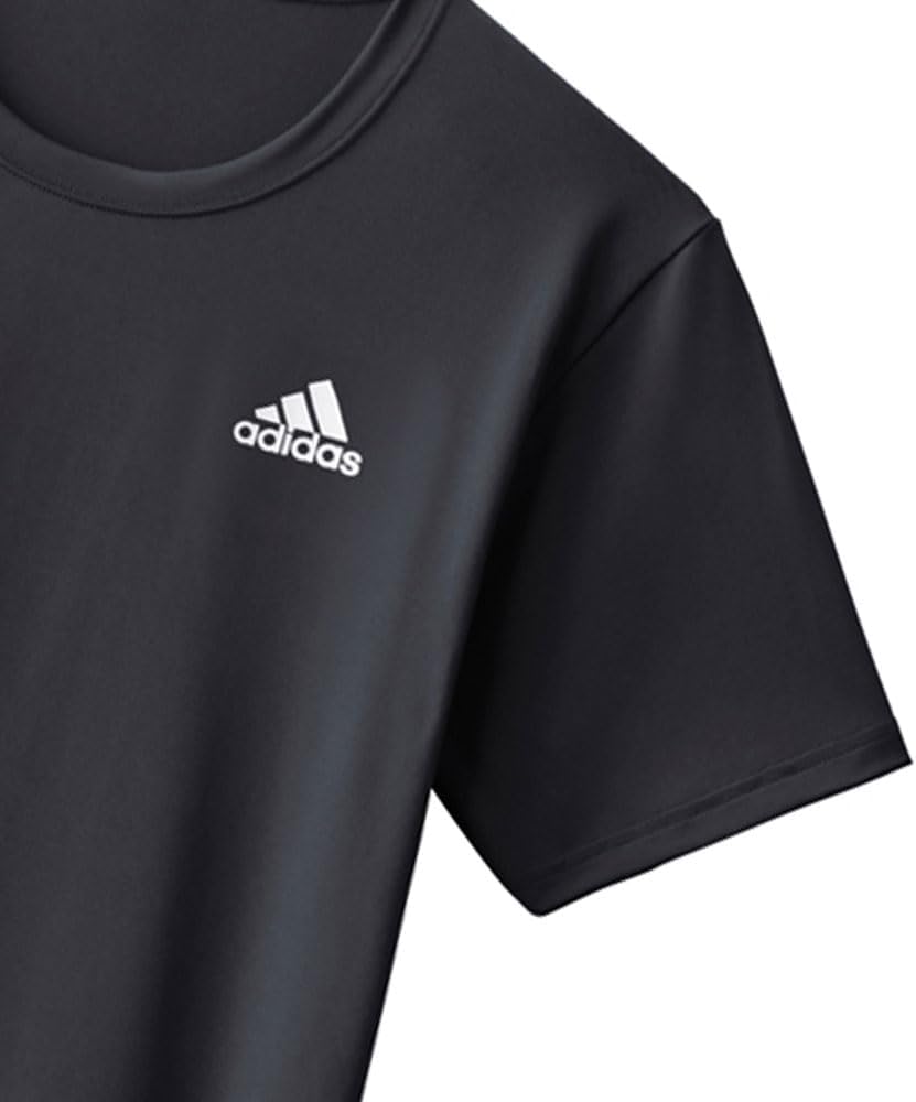 Мужская футболка с круглым вырезом Adidas, черный — фото 3