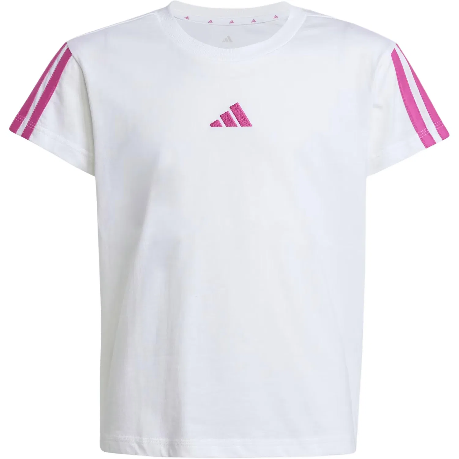 Футболка ESSENTIALS белая/полупрозрачная фуксия Teenagers Adidas, White/Semi-Transparent Fuchsia