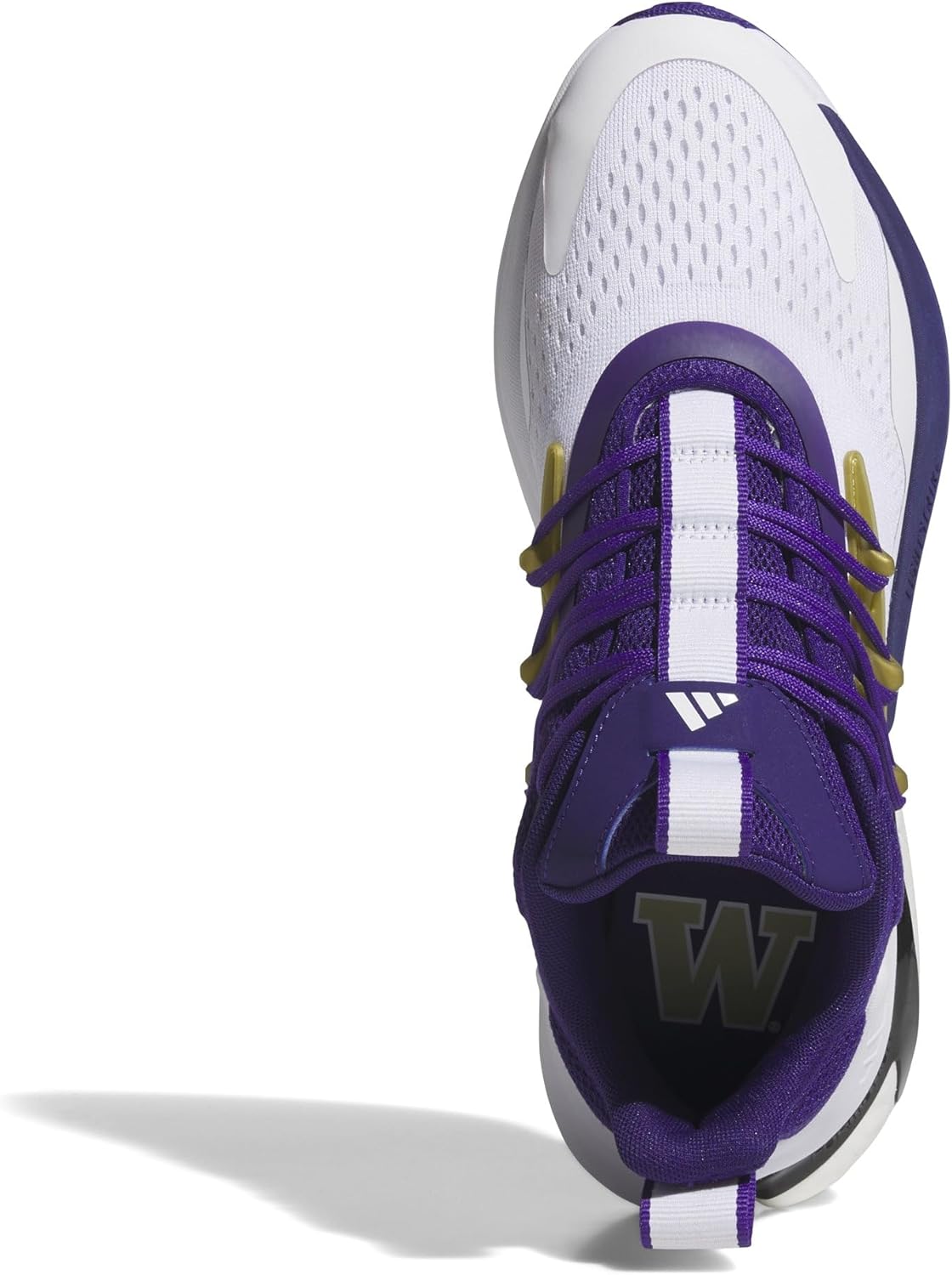 Кроссовки Adidas Унисекс-взрослые NCAA 25/26 Team Alphaboost V2, белый/фиолетовый/золотой — фото 3
