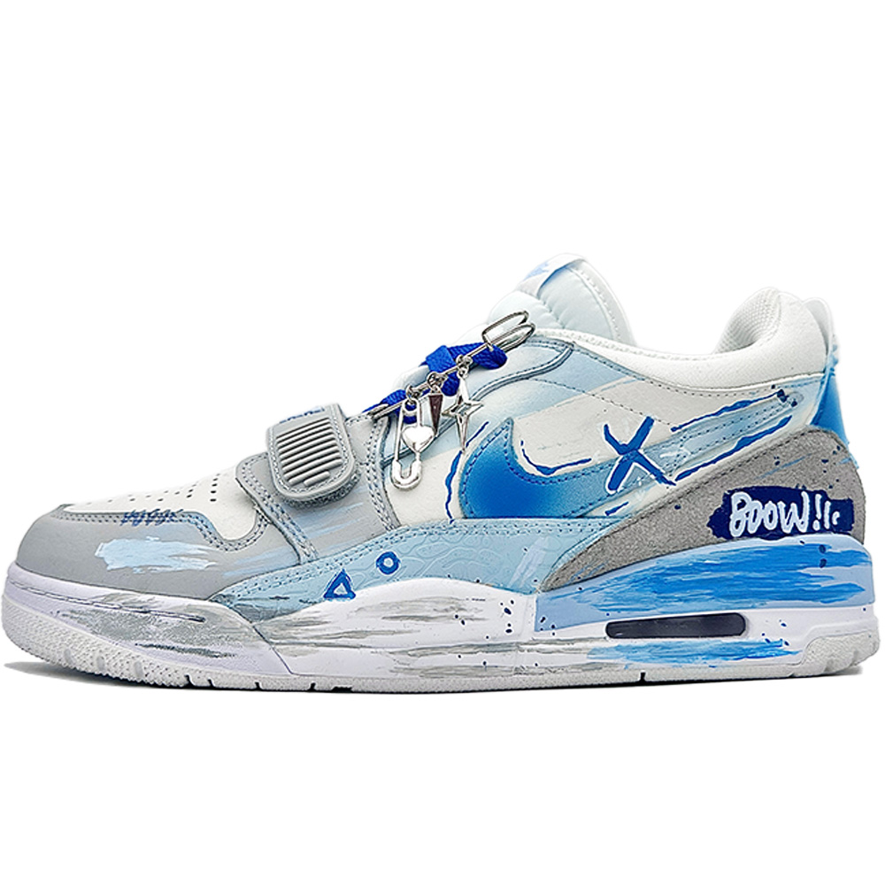 

Jordan Баскетбольные кроссовки Legacy 312 Vintage, низкие, мужские, цвет: синий, серый, белый