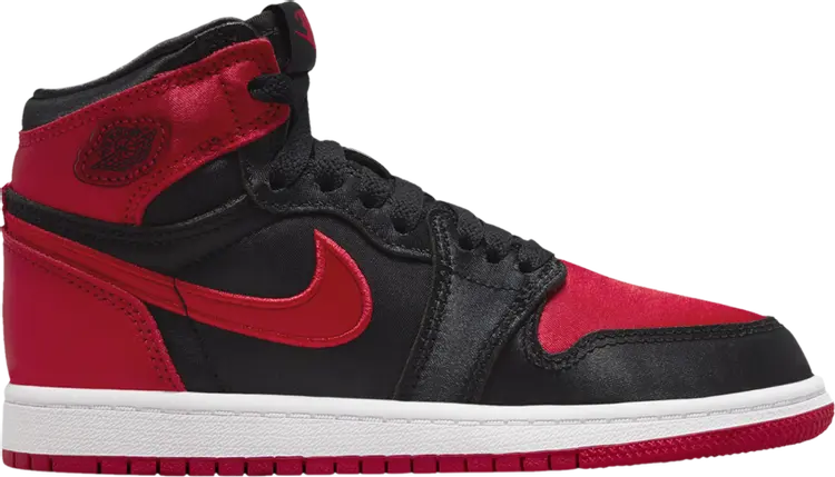 

Кроссовки Air Jordan 1 Retro High OG PS 'Satin Bred' 2023, красный