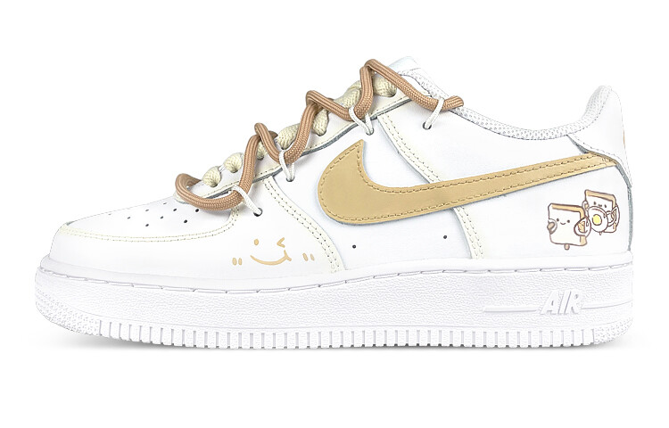 

Кроссовки Nike Air Force 1 Skateboard Shoes Men Low-Top White Brown
