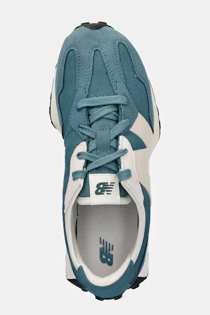 Кроссовки 327 замшевые New Balance, бирюзовый — фото 4