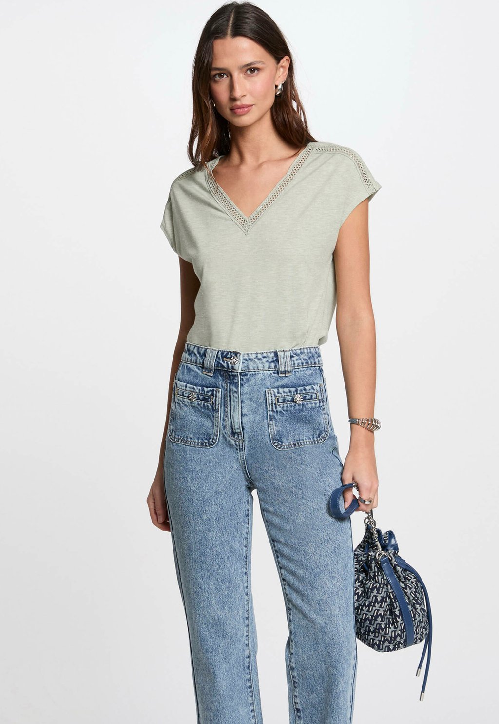 

Базовая футболка SHORT SLEEVED Morgan, светло-зеленый