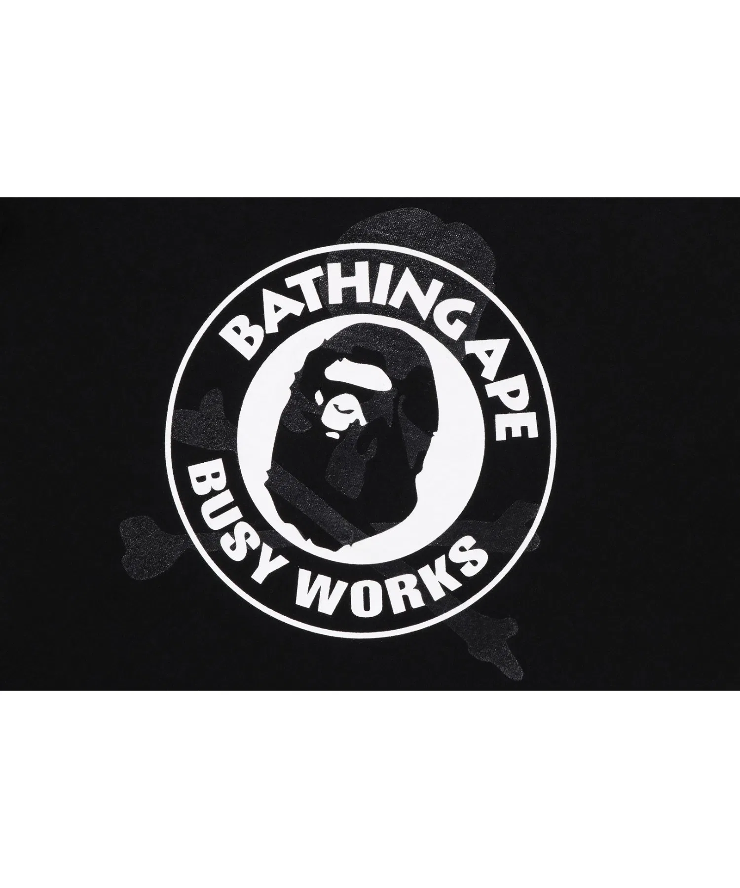 Детская футболка A BATHING APE X MM BUSY WORKS с принтом чёрная — фото 2