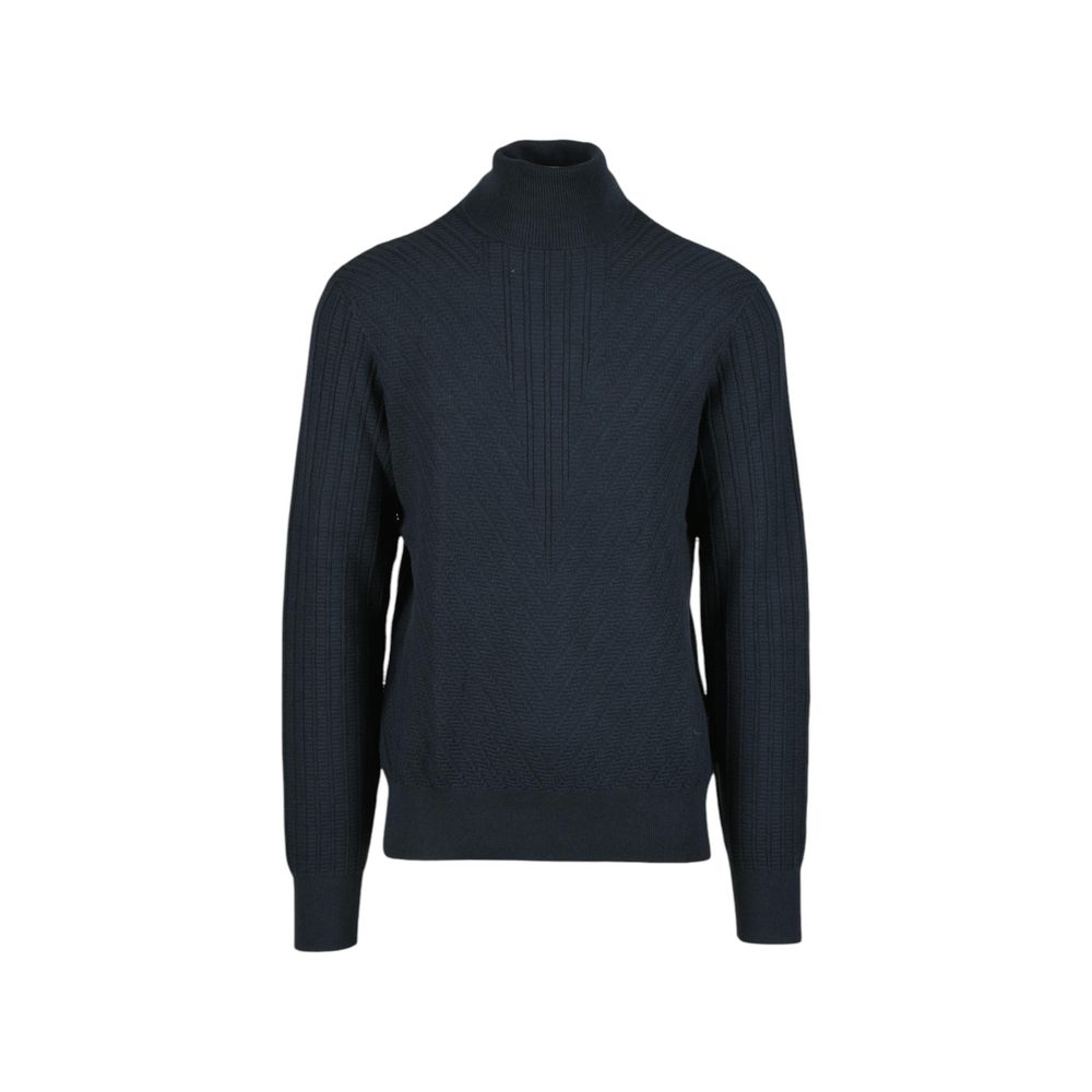 

Синяя хлопковая футболка Armani Exchange