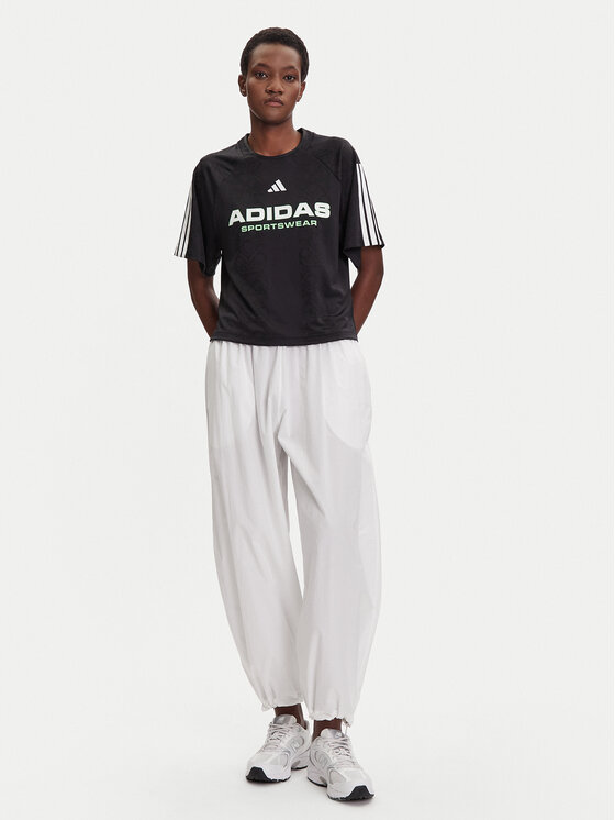 Футболка loose fit Tiro x Common Goal Jacquard JL9212 Adidas, чёрный — фото 2