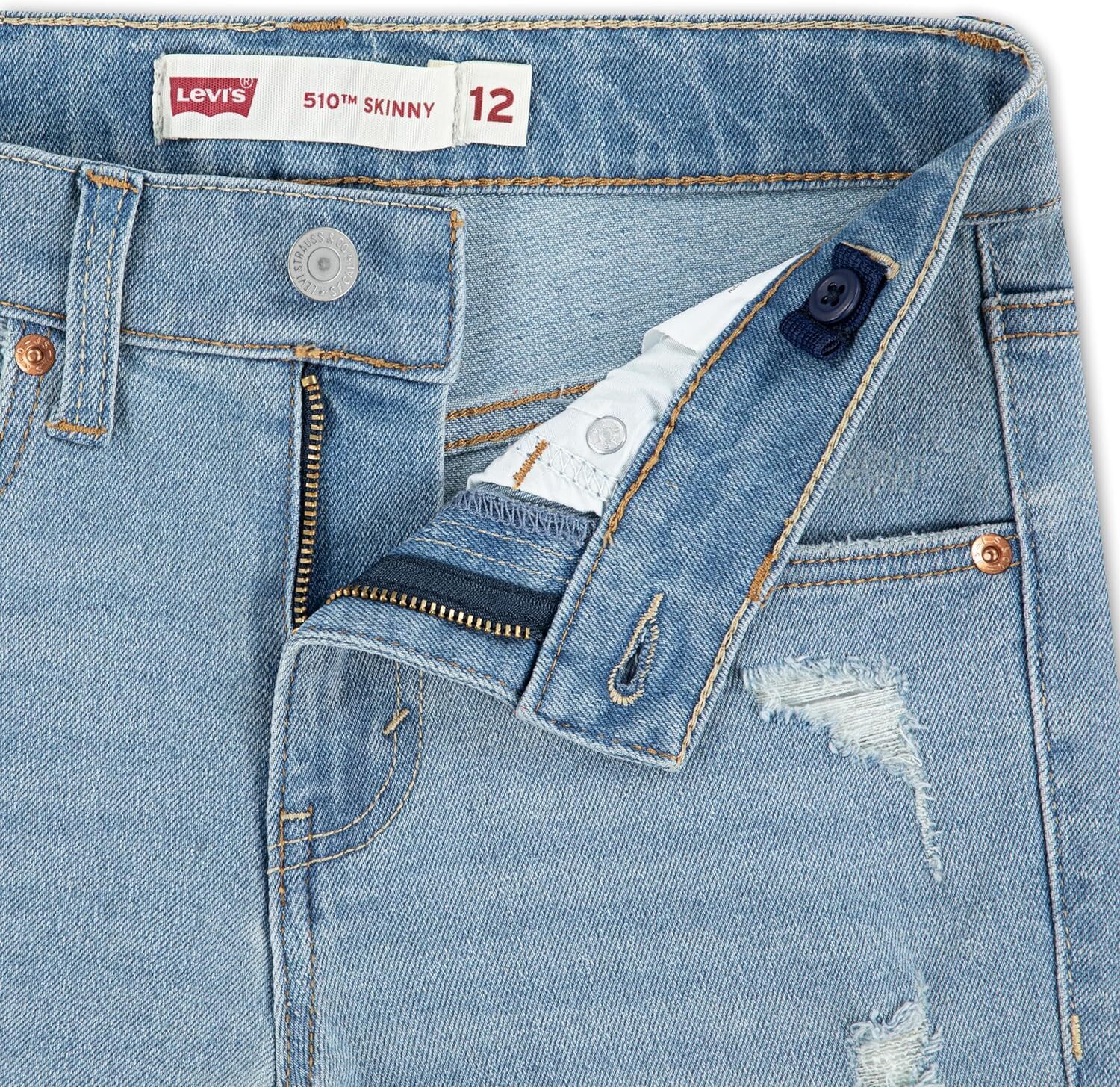 Джинсы Levi's Boys 510 Skinny Fit Destructed, Gummy Bears — фото 3