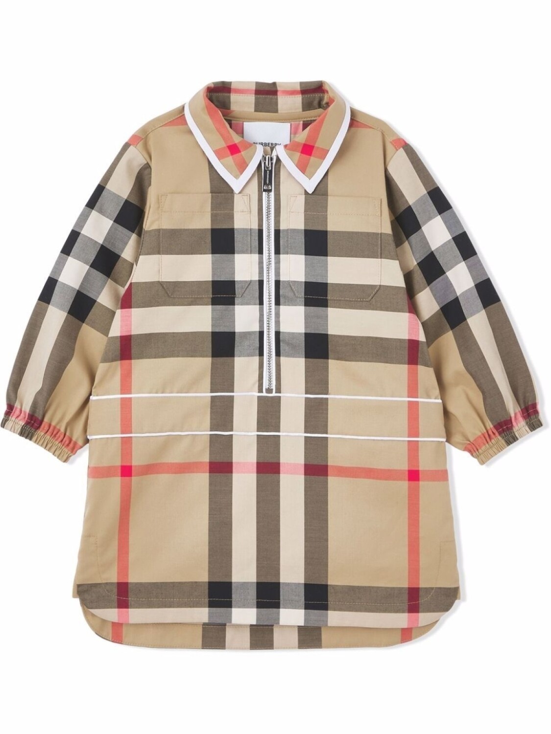

Burberry Kids платье в клетку, нейтральный цвет
