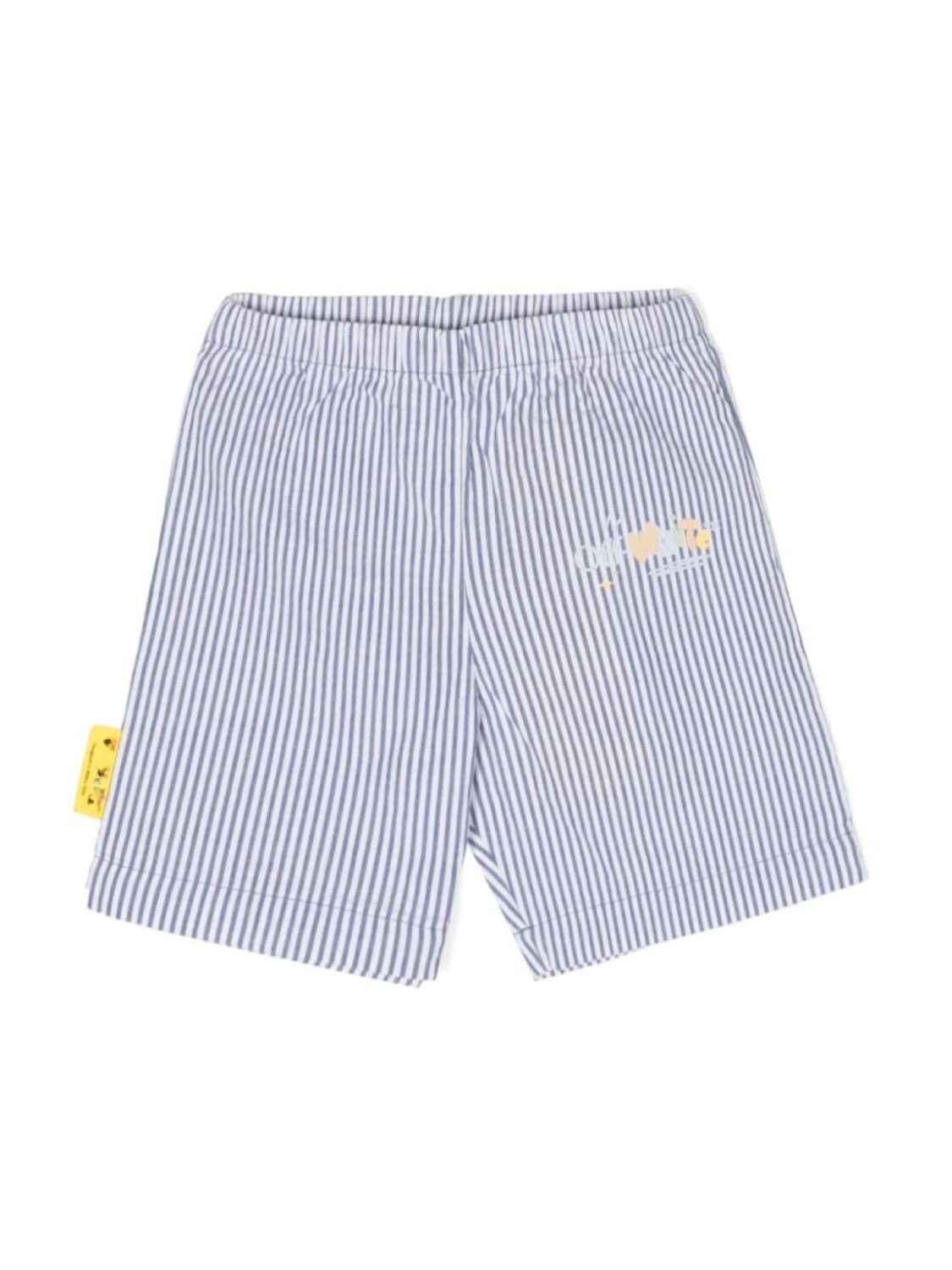 

Off-White Kids полосатые шорты с вышитым логотипом, белый